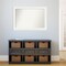 Amanti Art Non-Beveled Wood Wall Mirror, Craftsman White Frame